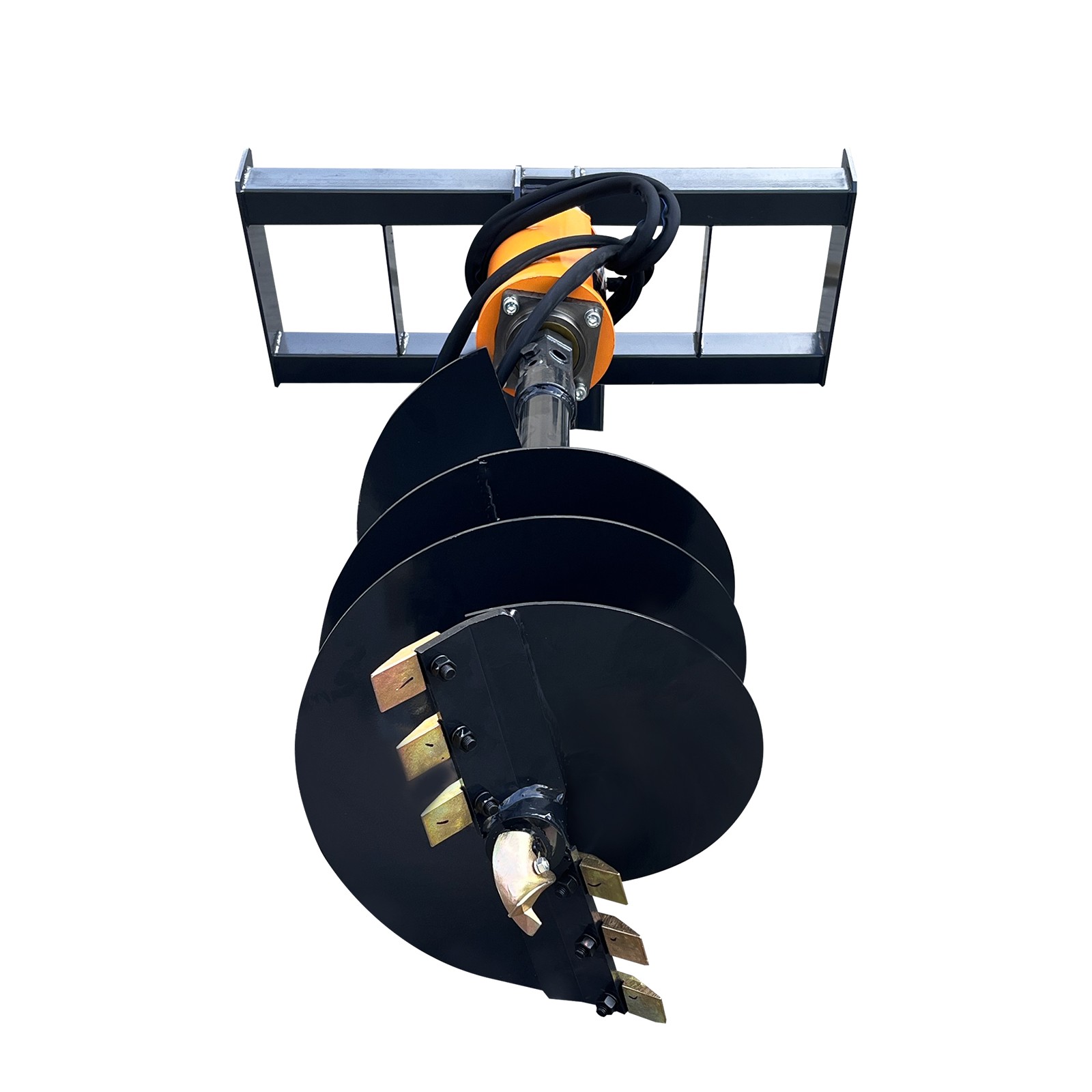 Wolverine Skid Steer Attachment Auger Post Hole Hydraulic Digger 12” & 18” Bits·