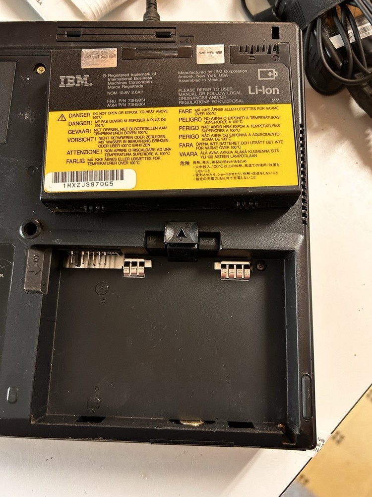 Vintage IBM ThinkPad 385XD Intel Pentium MMX Processor With Built In Cd Drive.