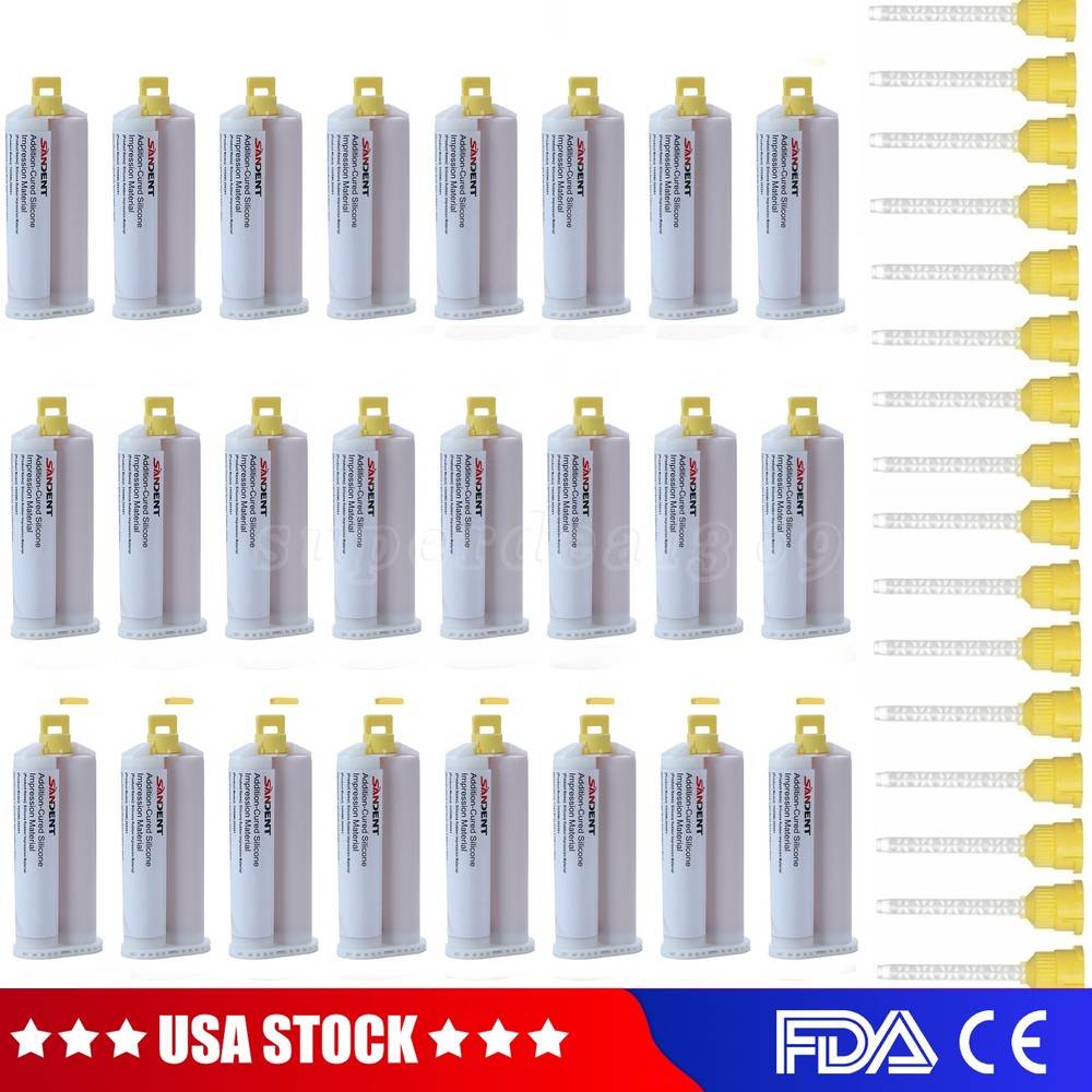 REGULAR SET Light Body Dental Impression Material VPS 50ml 5 Tips ds