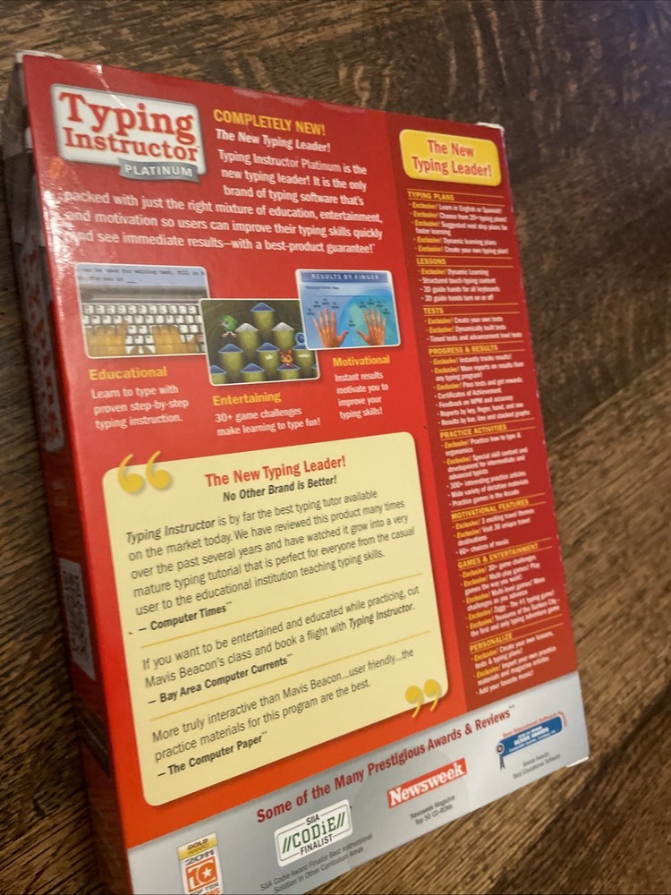 Individual Software Typing Instructor Platinum New Sealed