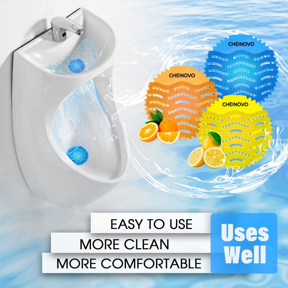 Urinal Screen Deodorizer,12 Pack Urinal Cakes Bulk Scented Anti-Splash Urinal...