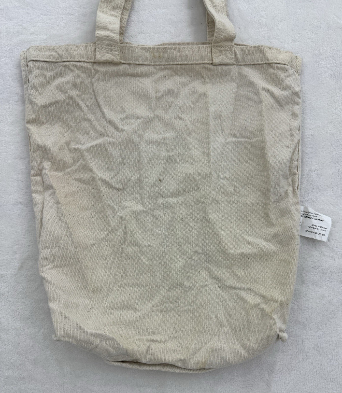 Starbucks Disney 50th Anniversary Cream Tote Bag Magic Kingdom