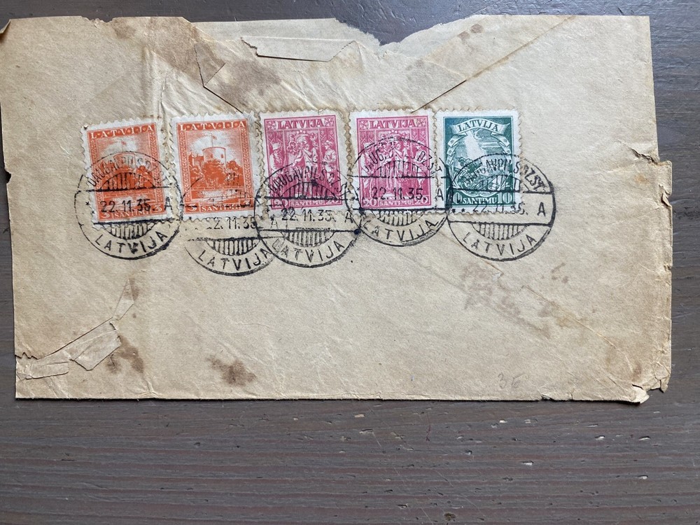 Old Cover From Latvia To Palestine 1933