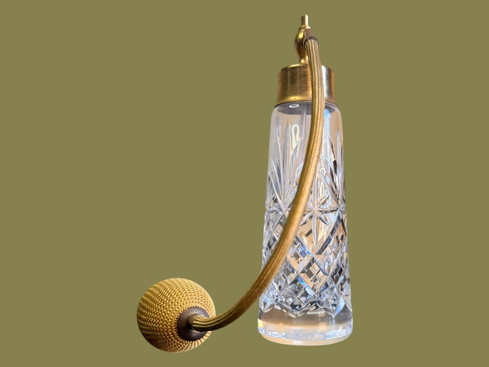 Thomas Webb England Perfume Atomiser Crystal Glass Bottle-marked-nice gift-c.4oz