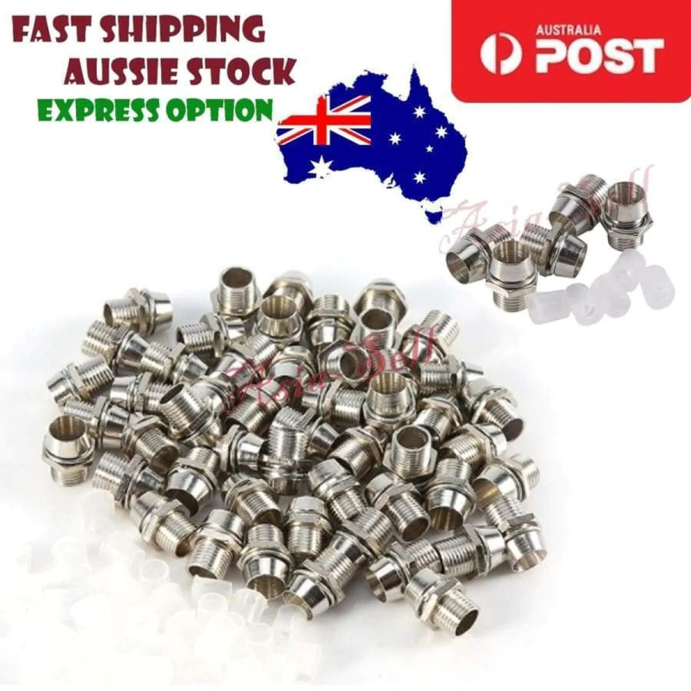 50x LED Holder Base Bezels Surround 5mm Panel Mount Metal Silver Socket Bezel