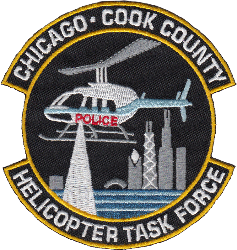 CHICAGO POLICE / COOK COUNTY SHERIFF HELICOPTER TASK FORCE SHOULDER PATCH: St...