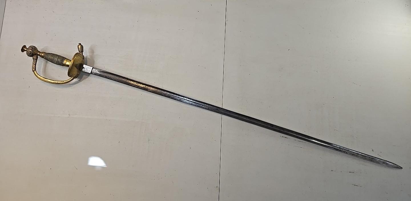 Pre-WWI German Prussian Court Degen Officers Sword - Samuel Hoppe - Etched