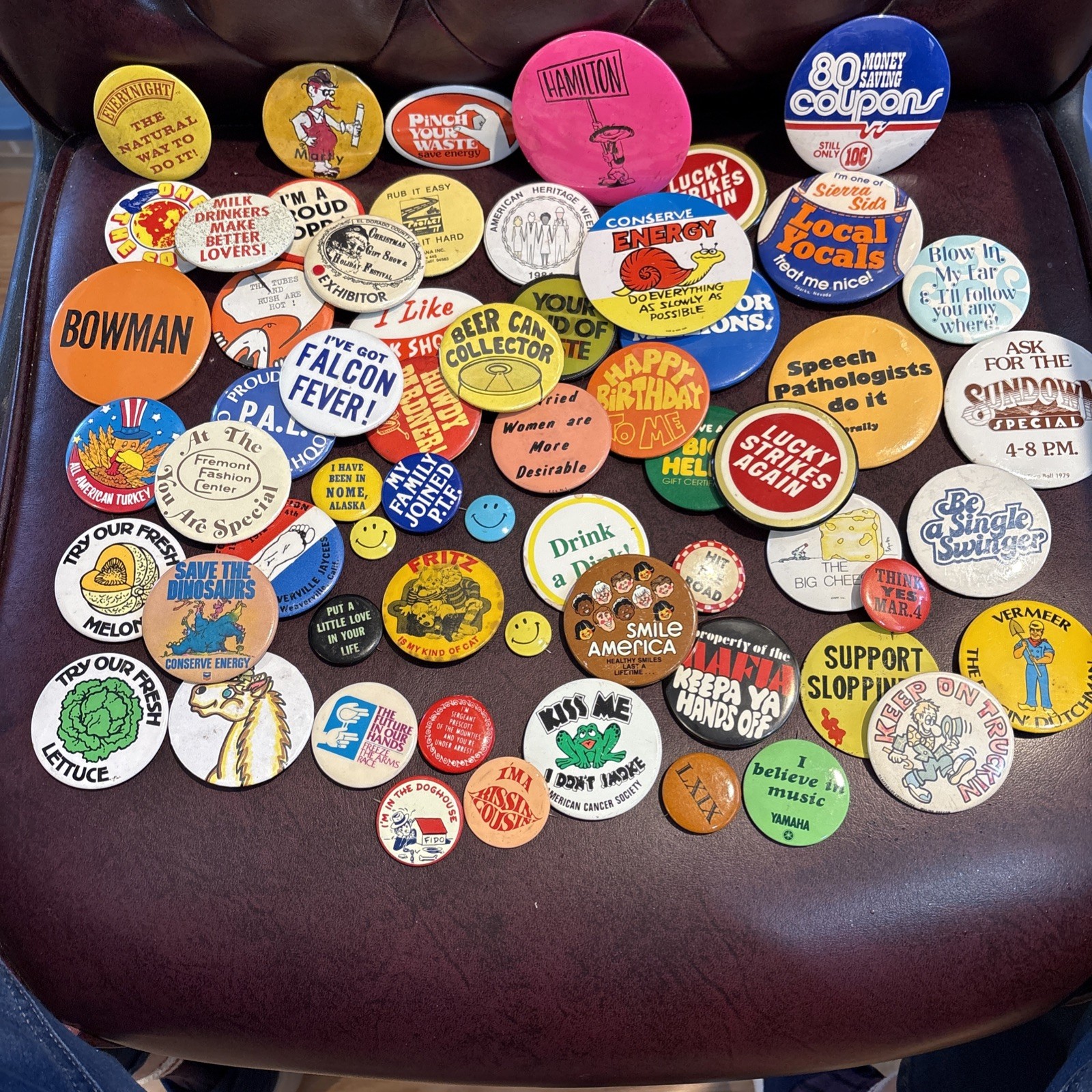 60 Plus Miscellaneous Pin Backs Pins and Pins