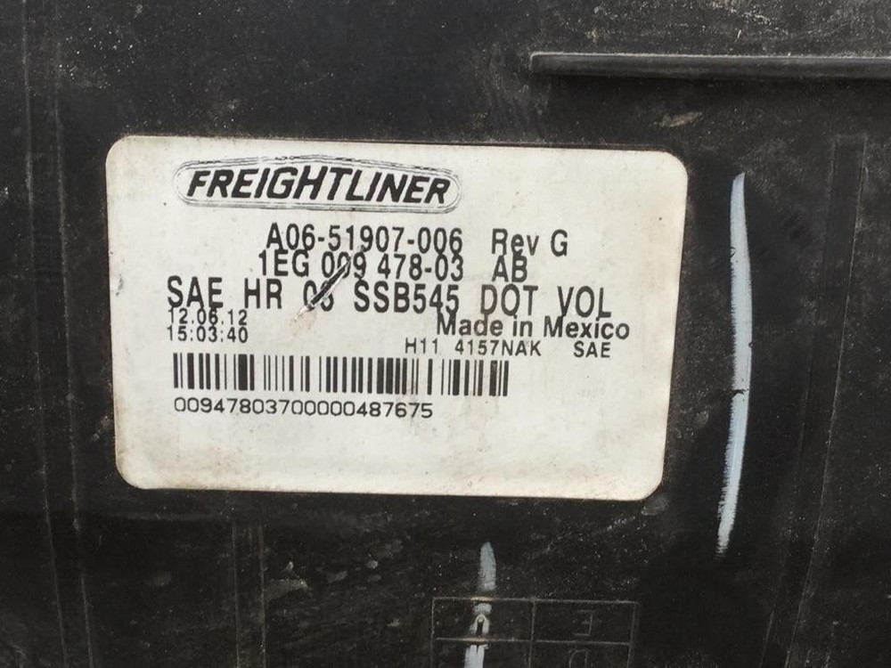 For 2013 FREIGHTLINER CASCADIA 2007-2018 HEADLIGHT Left , WA