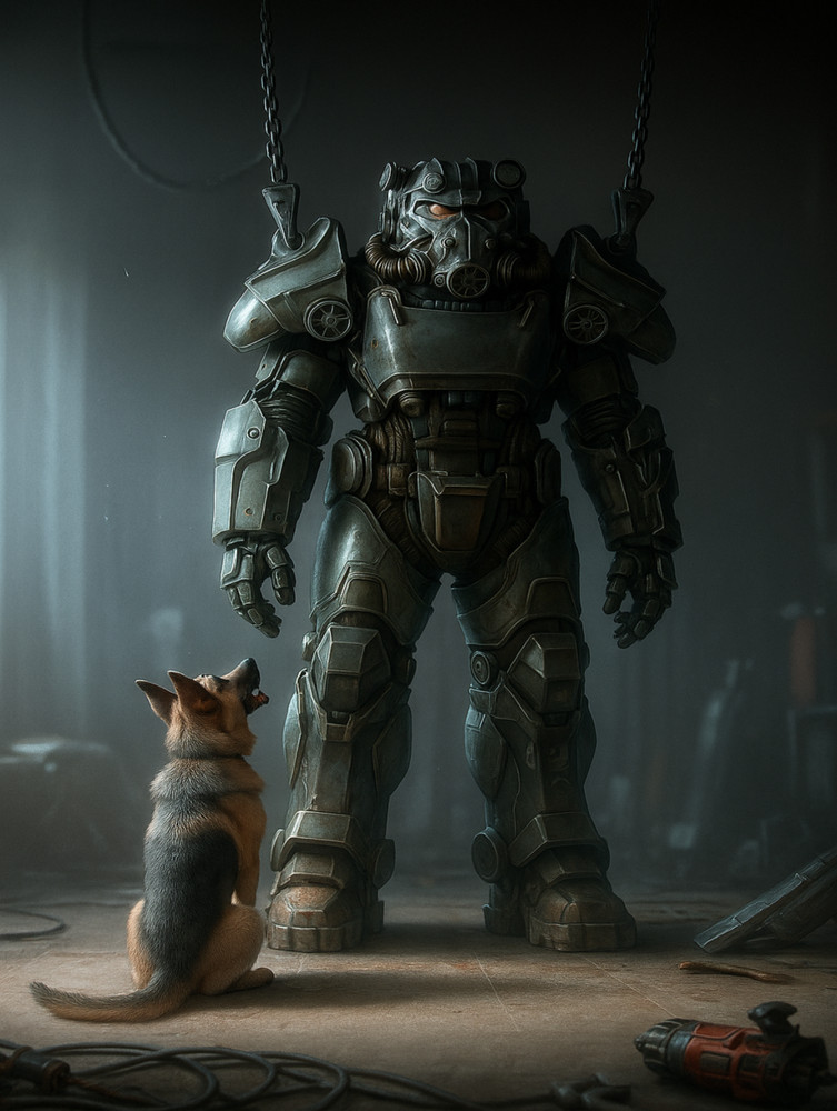 Fallout armor wall art metal sign