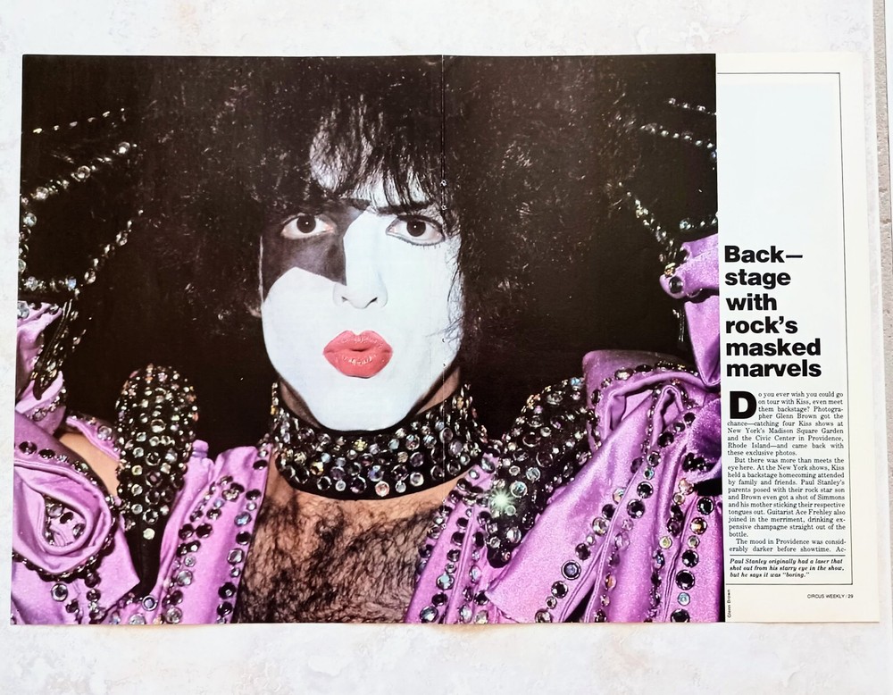 KISS~1978 ORIG 5PG MAGAZINE ARTICLE~POSTER PINUP CLIPPING~PAUL/ACE/GENE/PETER