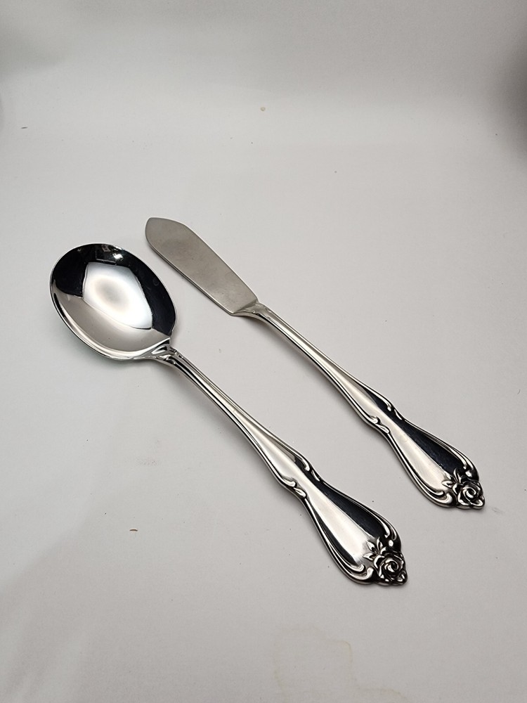 ONEIDA ARBOR ROSE Sugar Spoon & Spreader