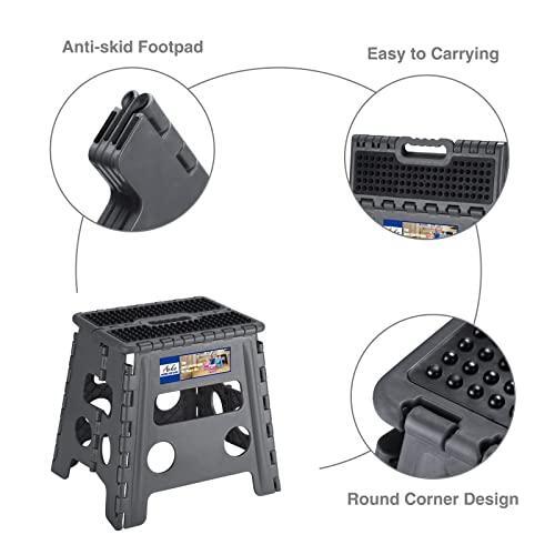Acko Folding Step Stool 13 inch Height Premium Heavy Duty Foldable Step Stools