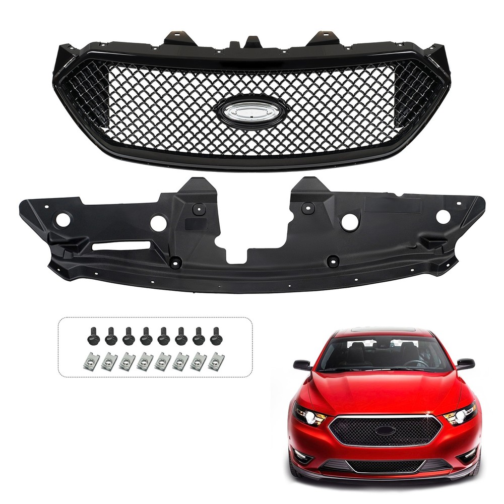 For 2013-2019 Ford Taurus Front Bumper Upper Grille Black Radiator Support Cover