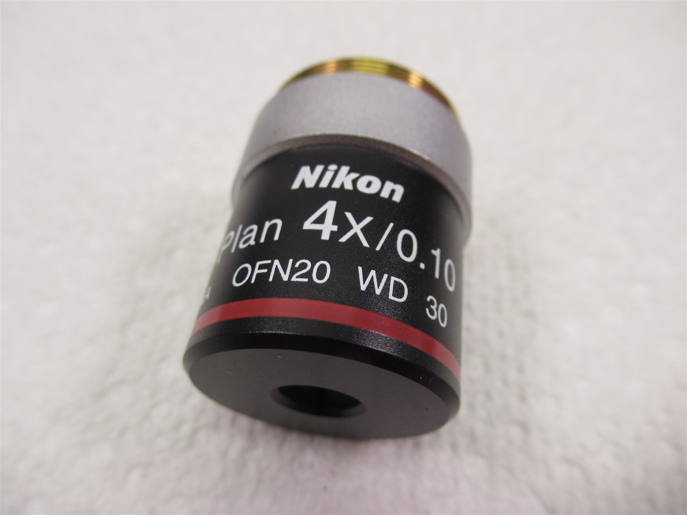 Nikon E Plan 4x / 0.10 OFN20 WD 30 Microscope Objective Lens for Eclipse Models