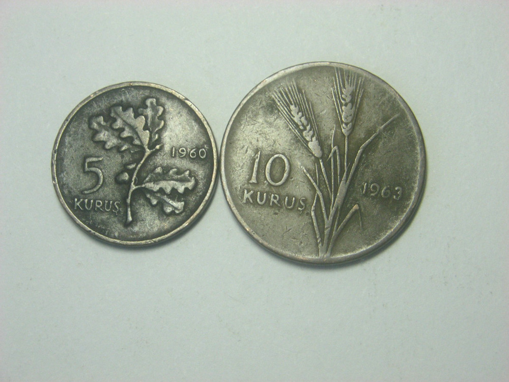 Turkey  5  & 10  Kurus - 1960 -  1963