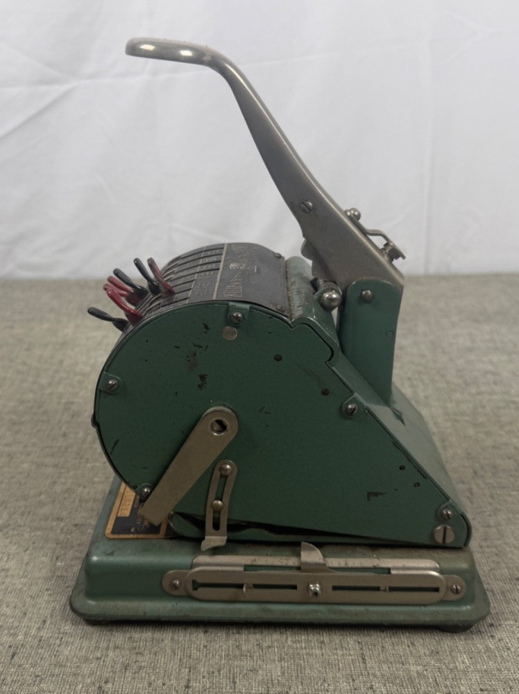 Check Writer Co. Antique Protective Lightning Check Writer Machine Adding