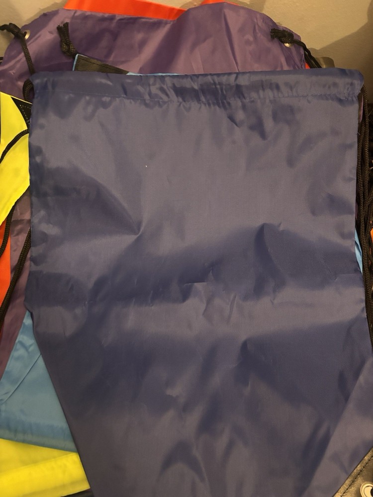 Nylon Drawstring Backpack Bundle Random Color Bag Mixed (20 Bags Incl)