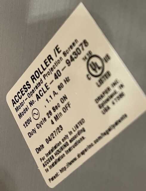 Draper Access E Ultimate Electrical Ceiling Recessed Projection Screen