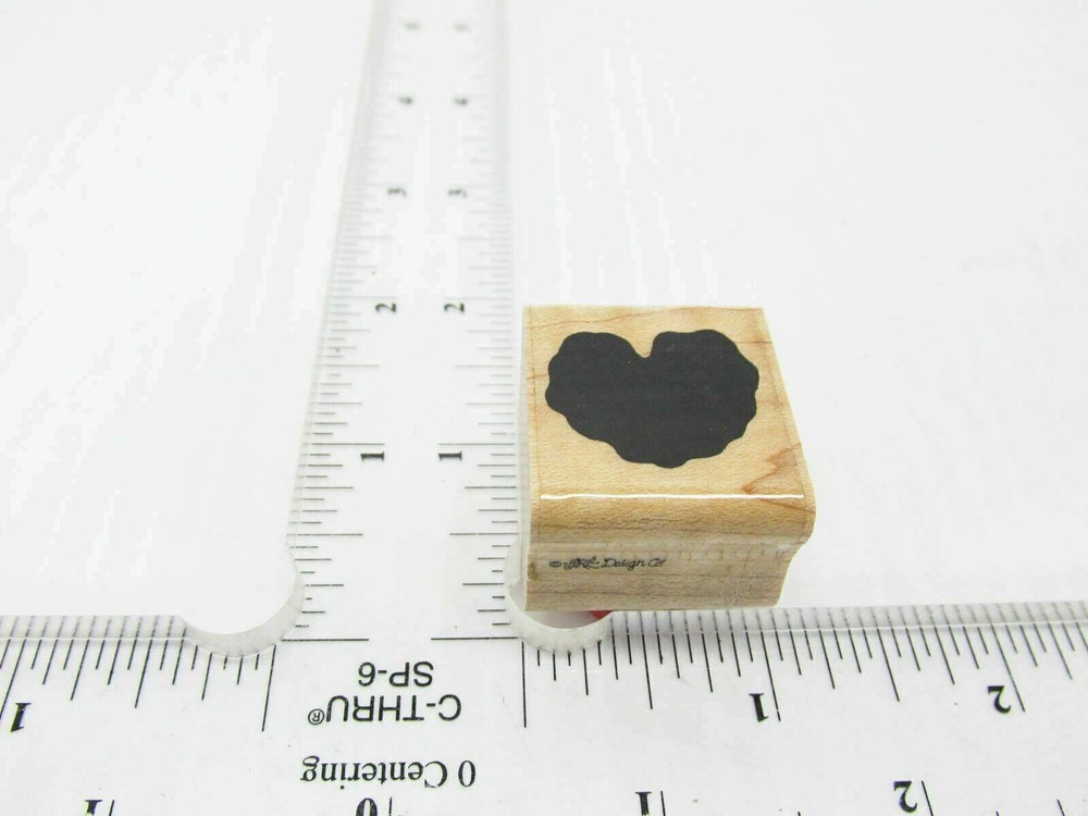 Melting Heart Rubber Stamp - Stamp Set D252