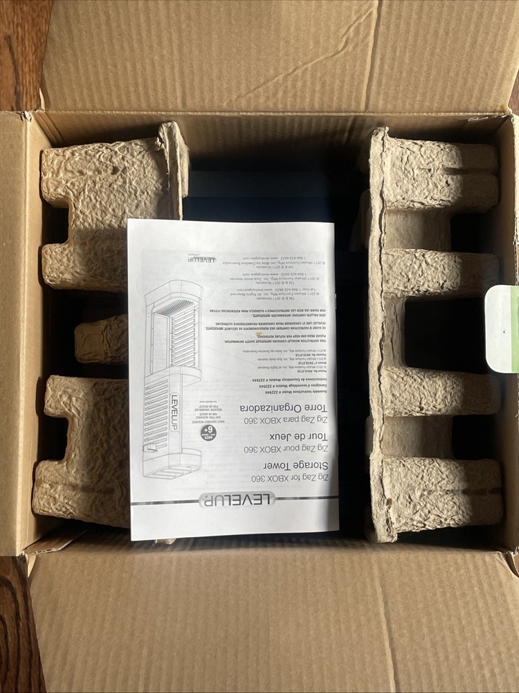 LEVEL UP Zig Zag Xbox 360 Storage Tower Console Guitars Games Controllers