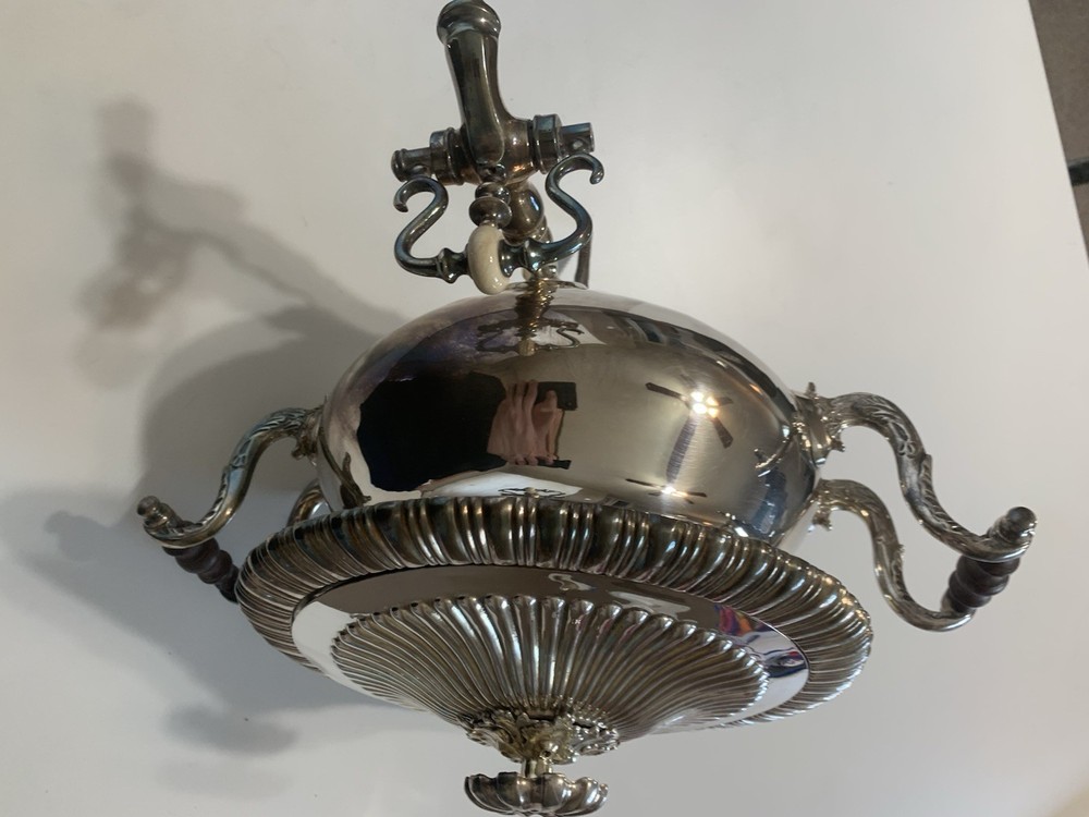 Antique 19th Century Regency Samovar, Old Sheffield Plate Tea Urn -Missing base