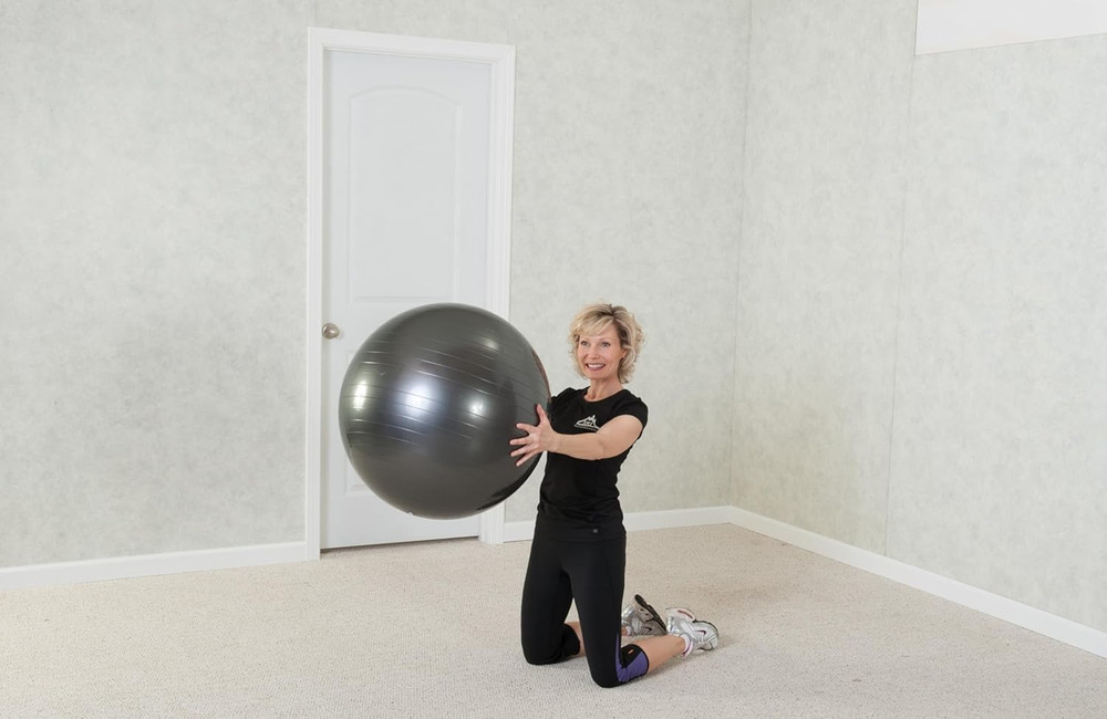 Professional Grade Exercise Stability Yoga Ball, Foot Pump, Ball Plug, Plug Pull