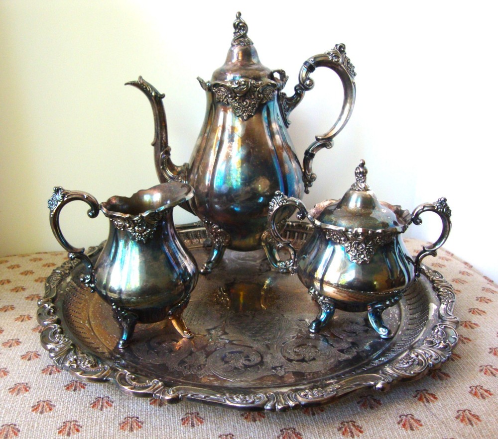 Baroque 4 Piece Tea Set by Wallace