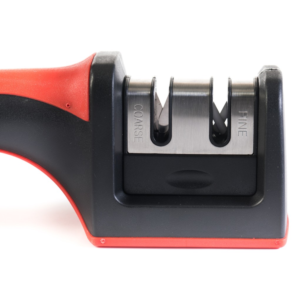 Professional Kitchen 2 Stage Knife Sharpener with Soft Grip Safety Handle