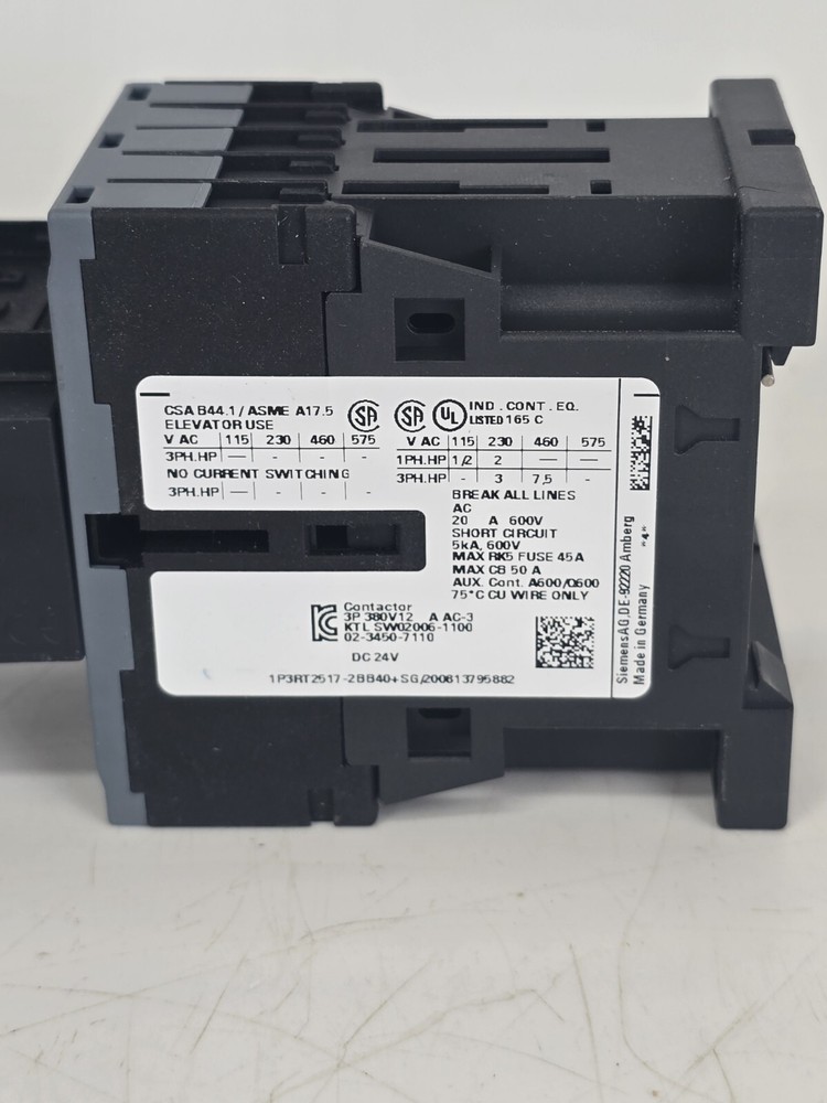 SIEMENS Contactor Type Intermediate Relay 3RT2517-2BB40 R