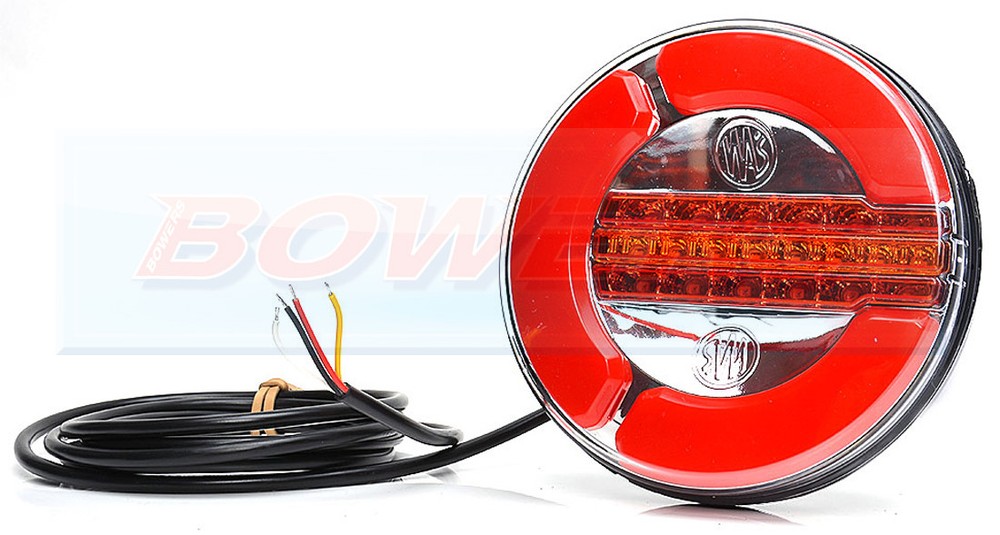LED REAR ROUND HAMBURGER LAMP LIGHT + PROGRESSIVE DYNAMIC SEQUENTIAL INDICATOR