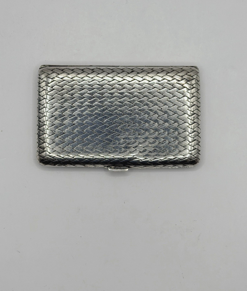Antique Danish 830S Silver ELW Cigarette Box Case E L Weimann