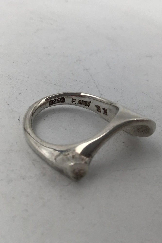 Frank Ahm Sterling Silver Modern Ring No. 77