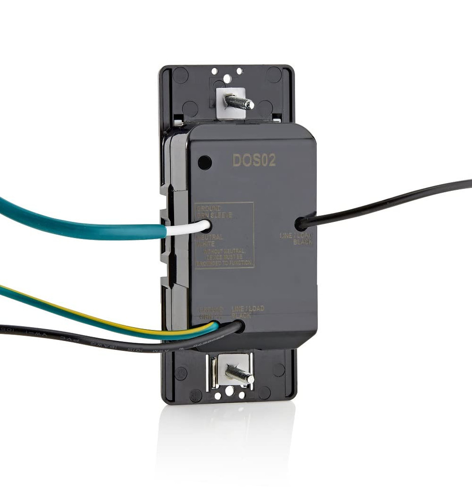 DOS02-LW Motion Sensor Light Switch, Motion Activated, Auto-On/Auto-Off, 2A, No