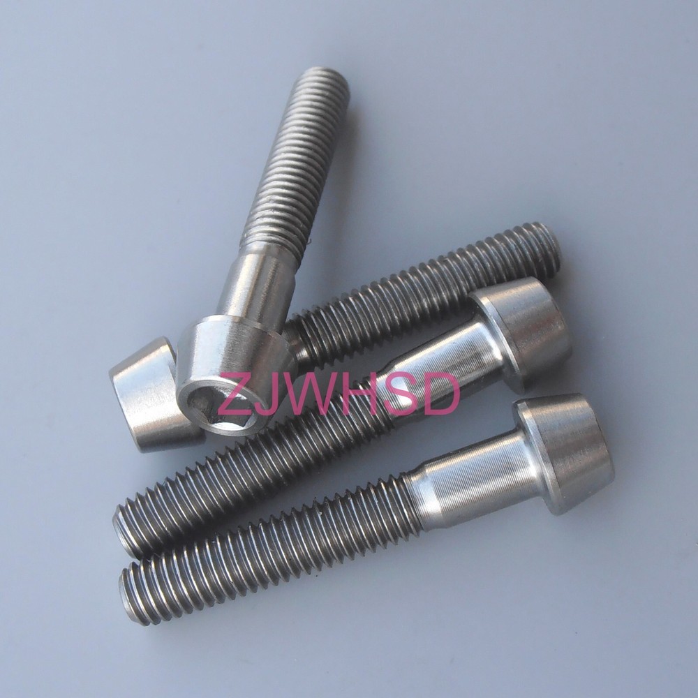 4pcs M5 x 30 Titanium Ti Screw Bolt Allen Hex Taper Socket Cap Head