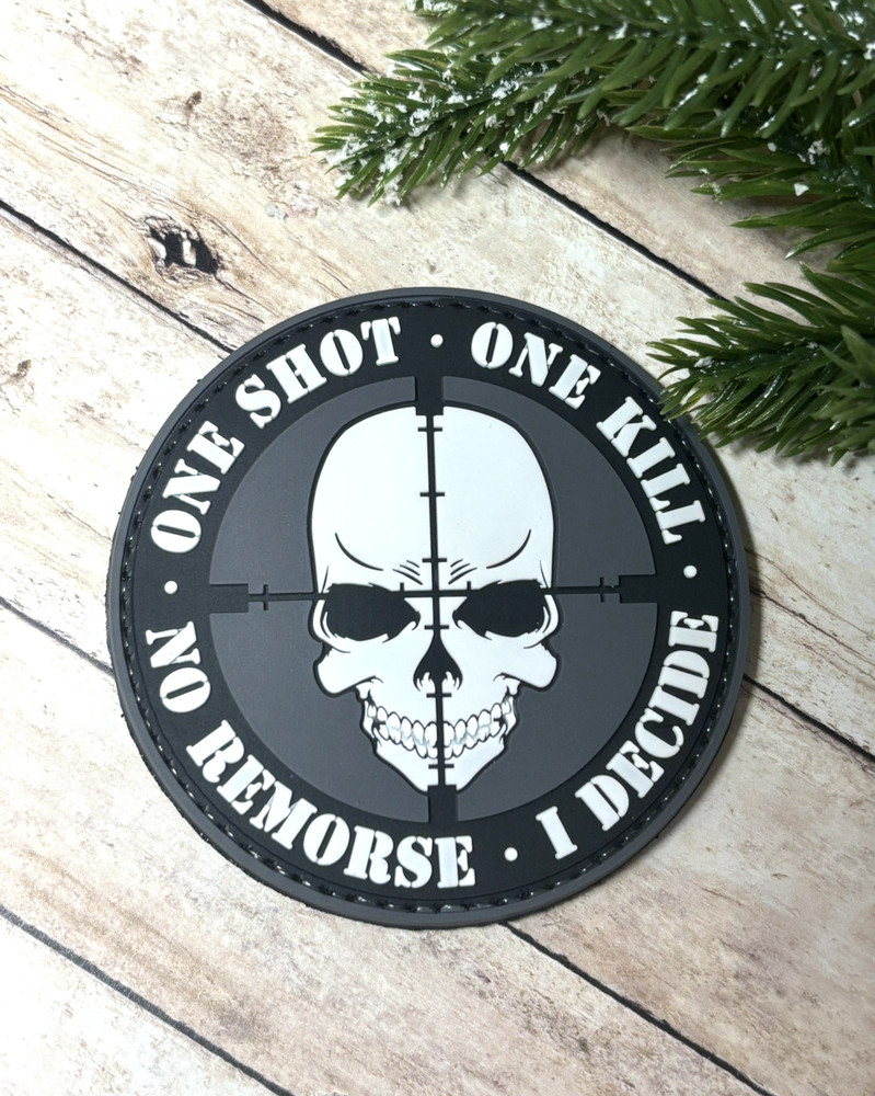 Sniper PVC Patch - Tactical Morale Sniper Rifle Patch - One Shot One Kill Patch