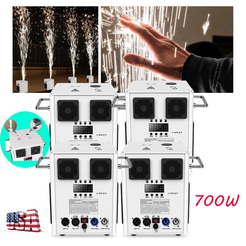 700W Cold Spark Machine DMX Firework Stage Effect Machine Wedding Party