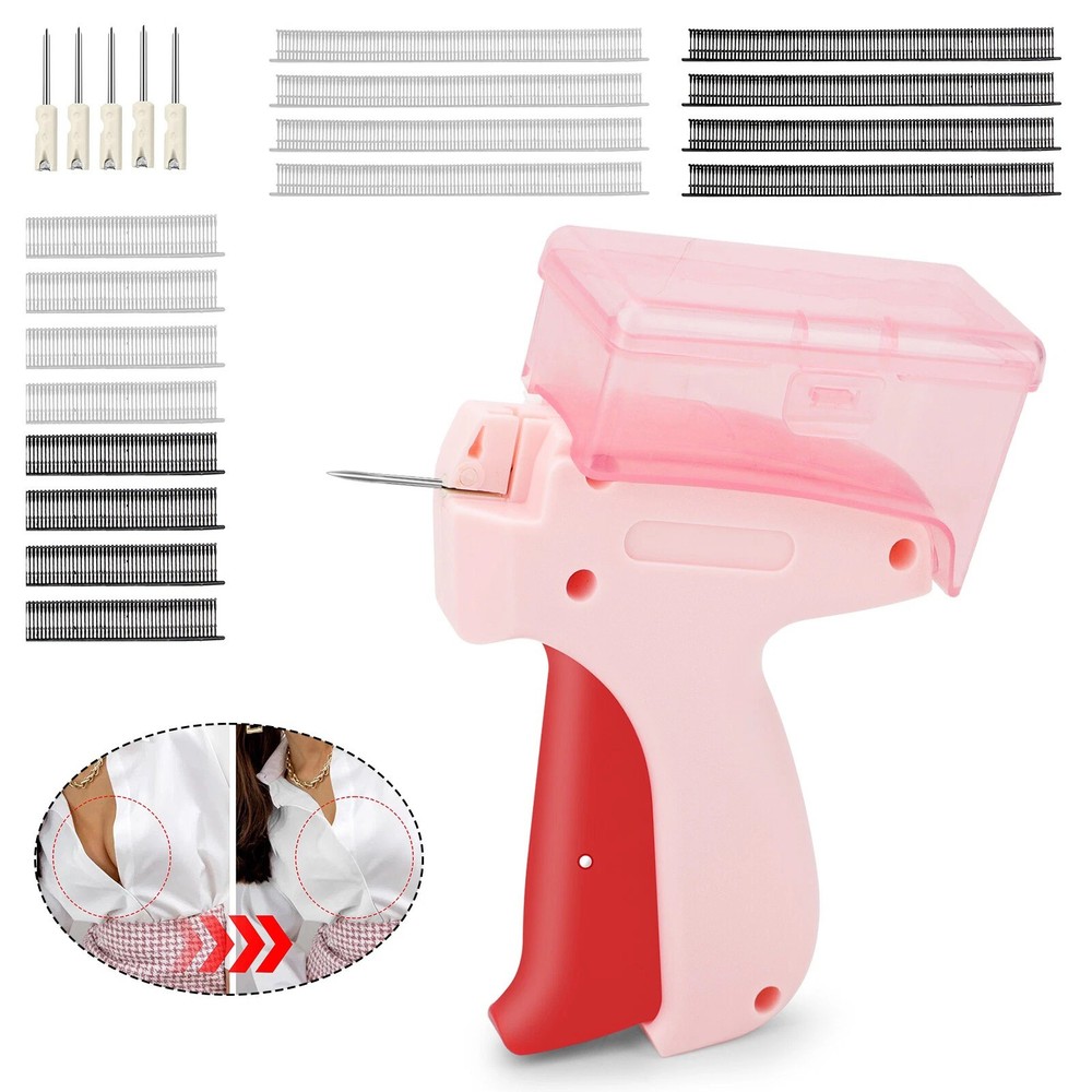 Sewing Gun Pink Effortless Operation Smooth Fabric Fixing Includes Glue Needles