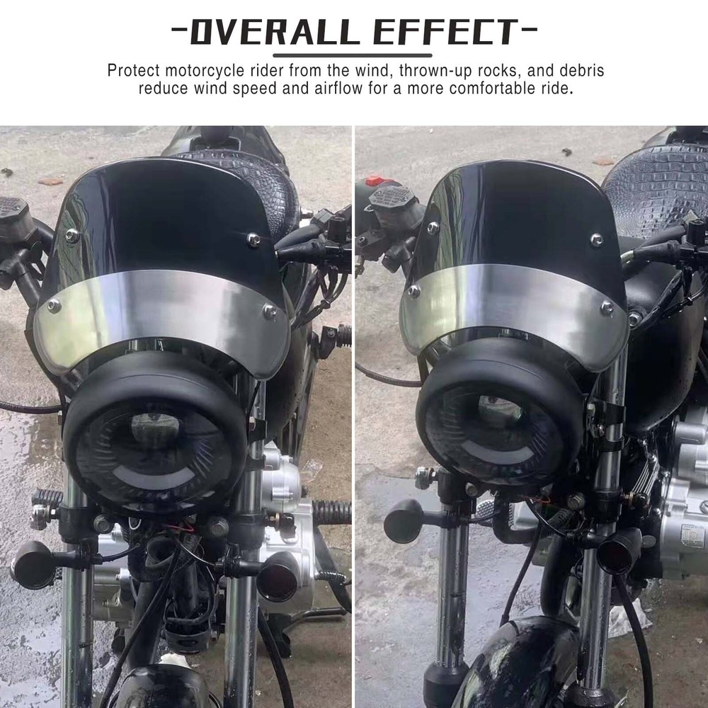 Motorcycle Windshield Windscreen Adjustable Wind Deflector For Super73 E-Bike US