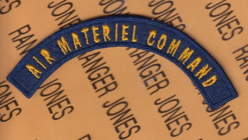 USAAF Army Air Force AIR MATERIAL COMMAND AMC 4.25" tab arc patch