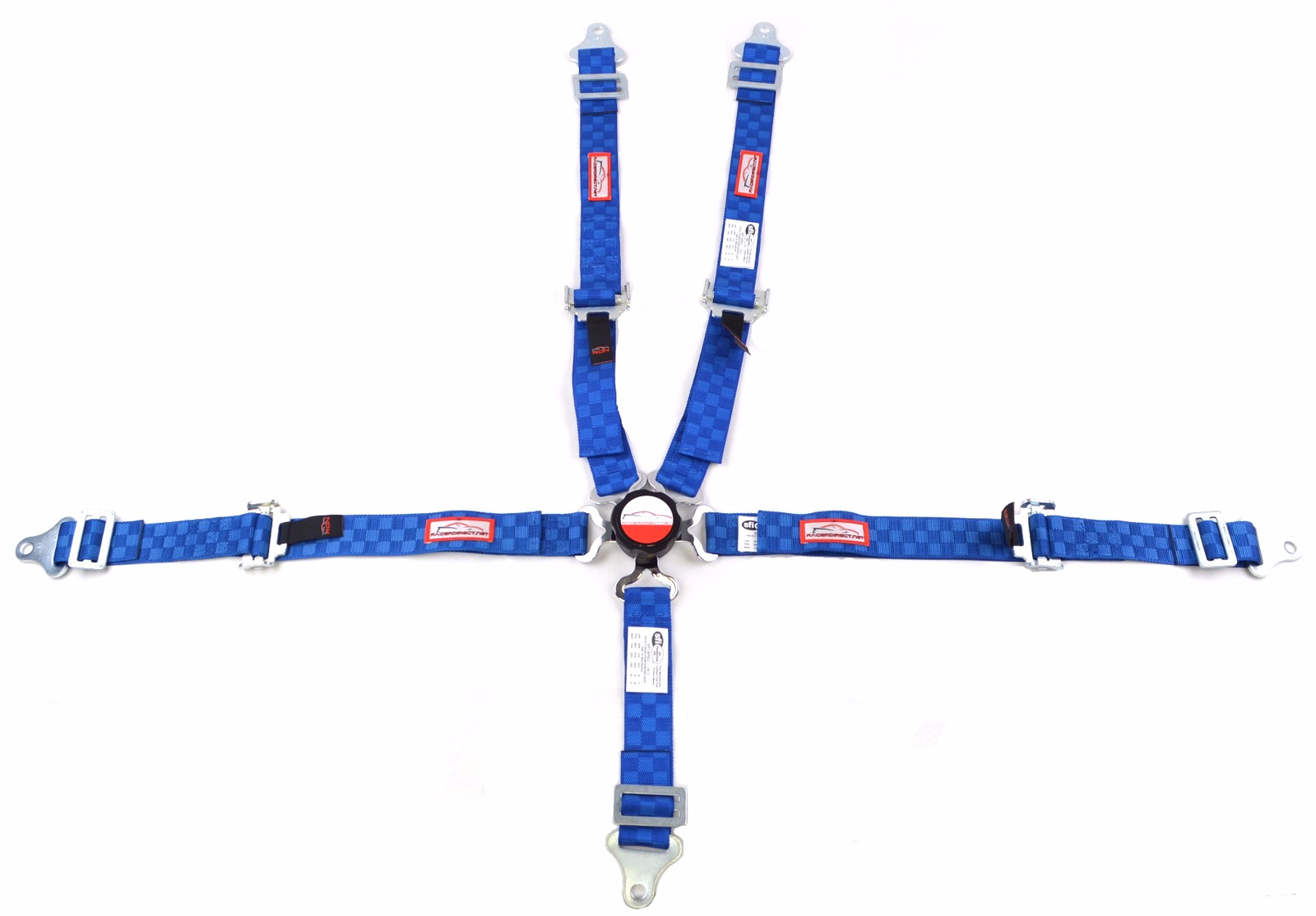 QUARTER MIDGET HARNESS 2" SFI 16.1 PULL UP LAP BELT CAM LOCK BLUE CHECKERBOARD