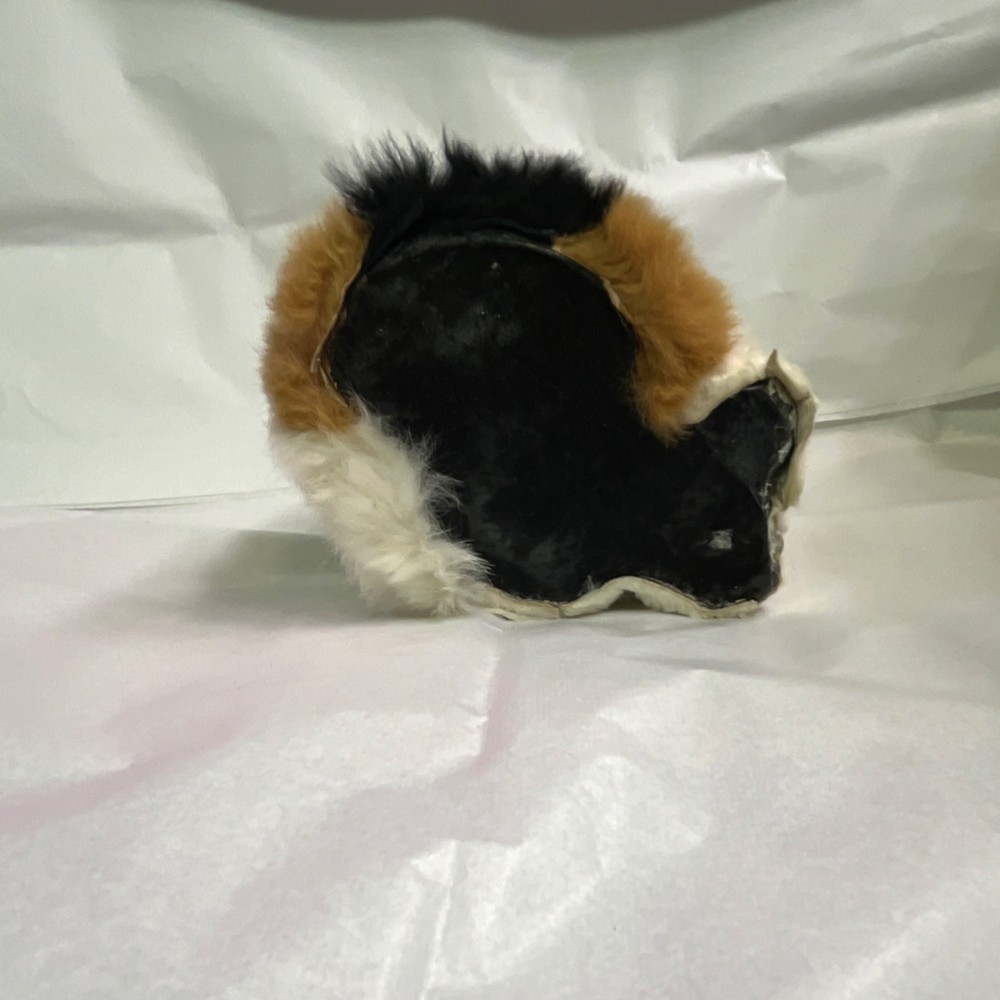Medium Calico Cat decor White Black Brown 7in