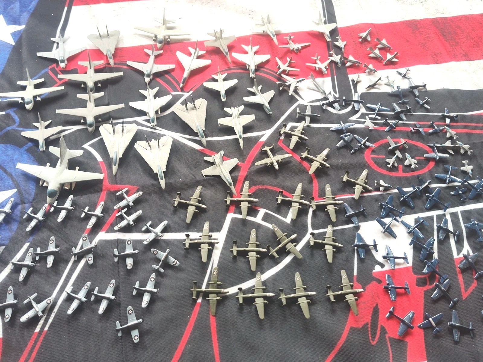 Lot Of 125+ Mini Built Model Airplanes For Aircraft Carriers Plastic 1/2"-2"Long