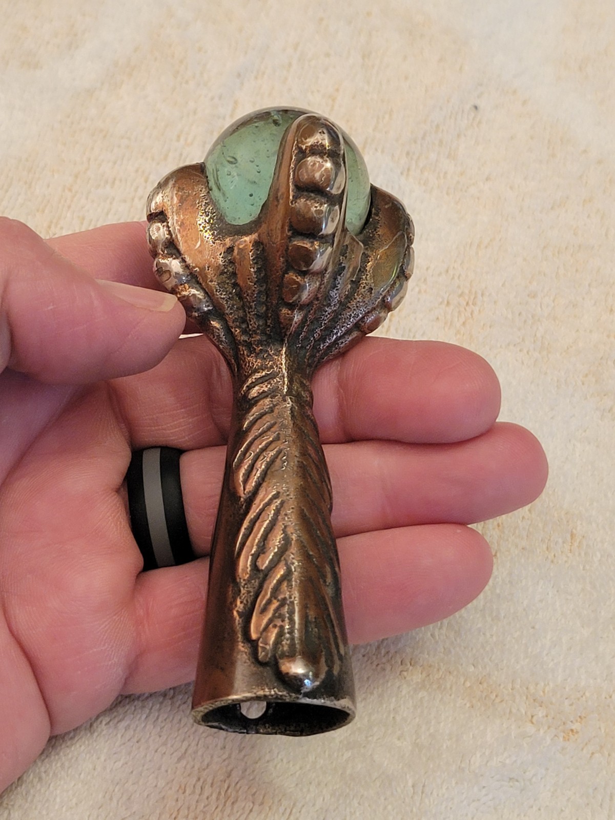 Vintage Claw Iron Furniture Foot with Glass Ball.