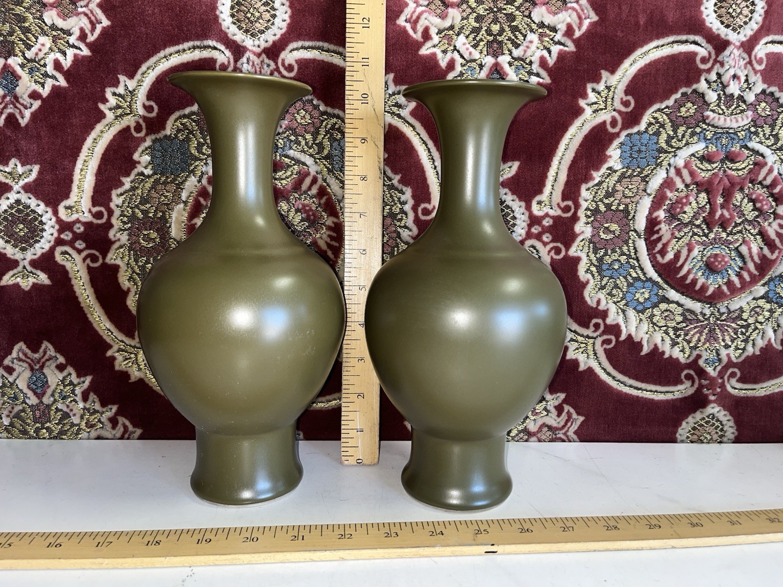 Pair Of Chinese Porcelain Tea Dust Style Vases