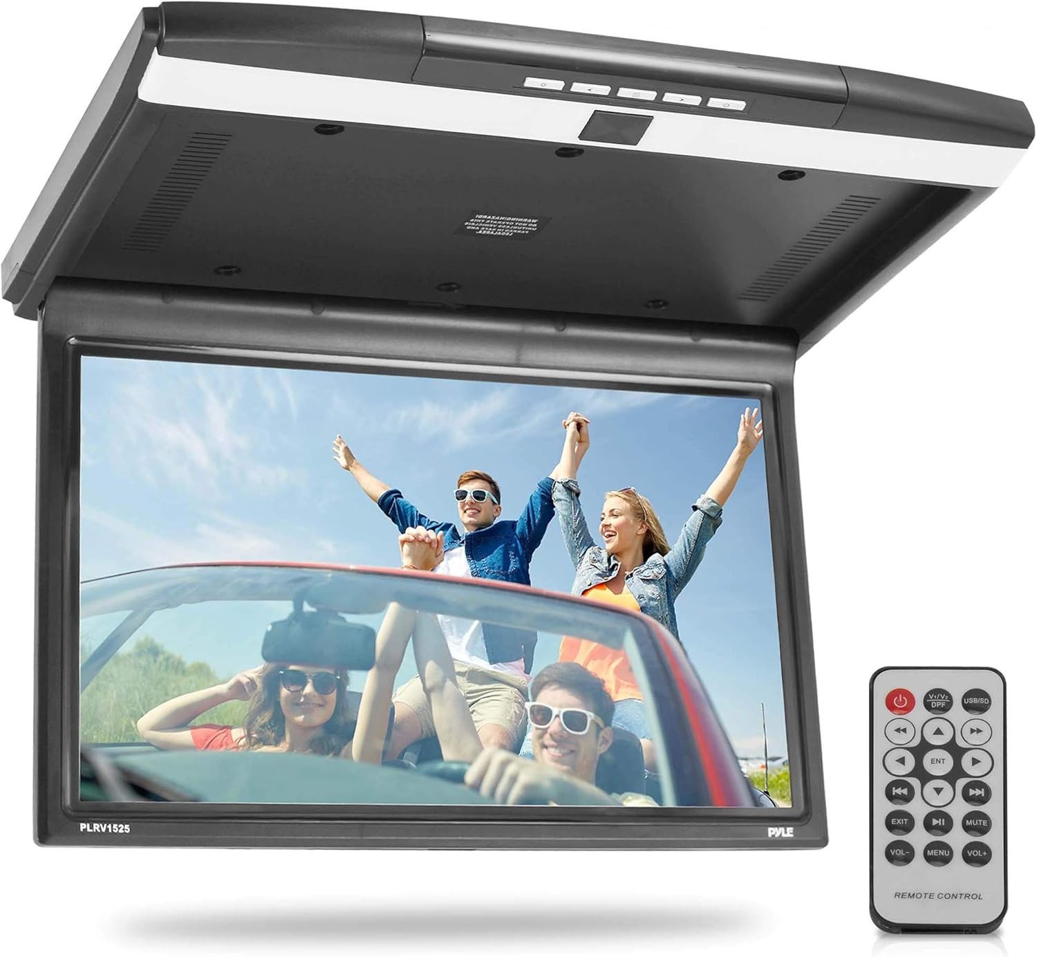 Pyle 15.6" Overhead Flip-Down Car Monitor - Hi-Res 1680x800p Widescreen