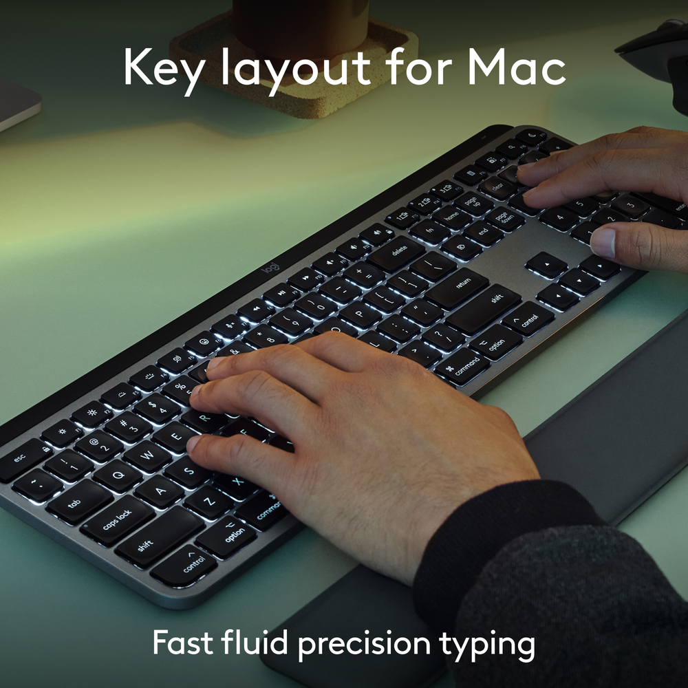 Logitech - MX Keys S Combo for Mac Full-size Wireless Scissor Keyboard and Mo...