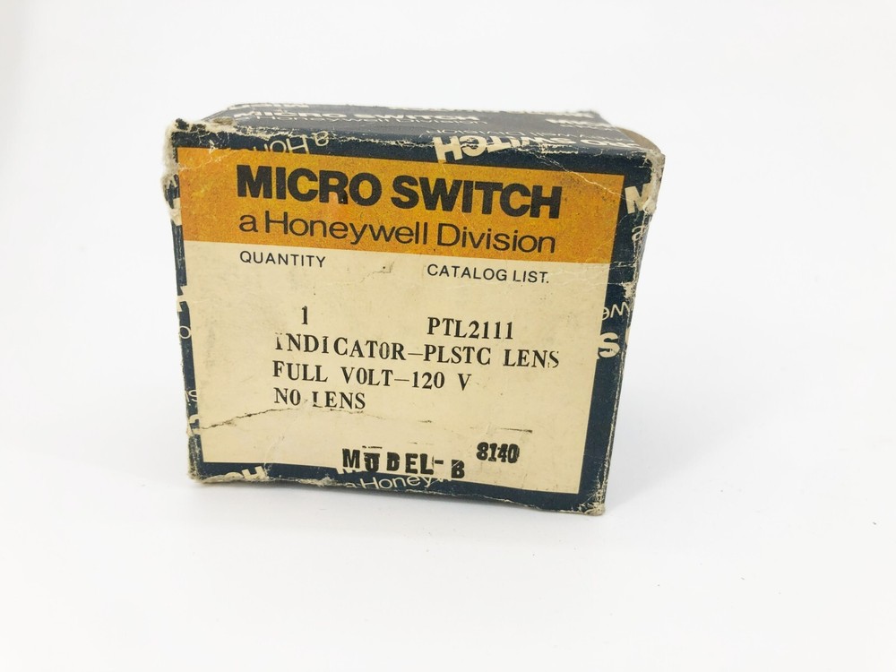 New Micro Switch PTL2111 Indicator Light Module 120V - No Bulb