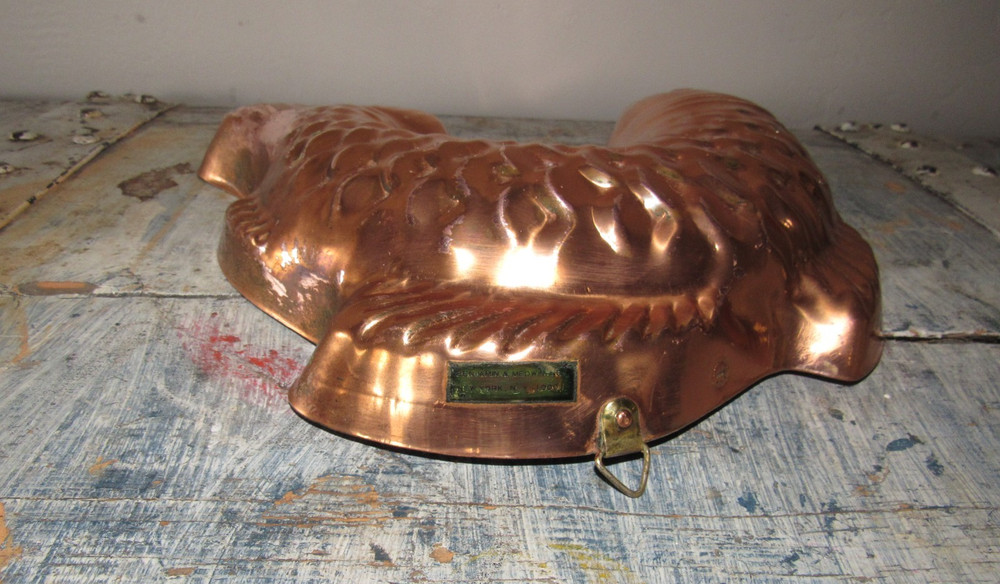 Vintage Benjamin & Medwin Copper Aspic Mold Jumping Fish - Kitchen Wall Decor