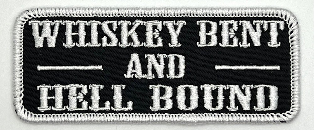 Whiskey Bent And Hell Bound Vintage Style Retro Patch Iron Sew Cap Hat